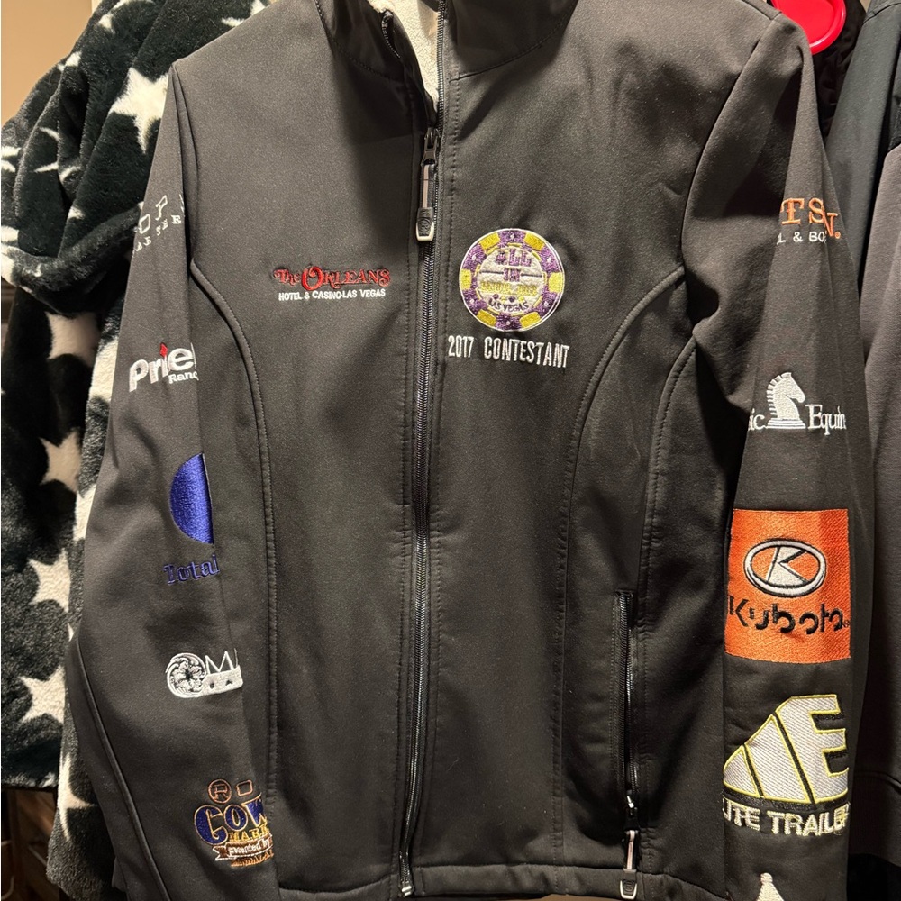 Roper Black Logo-Embroidered Contestant Jacket #VegasStrong Edition